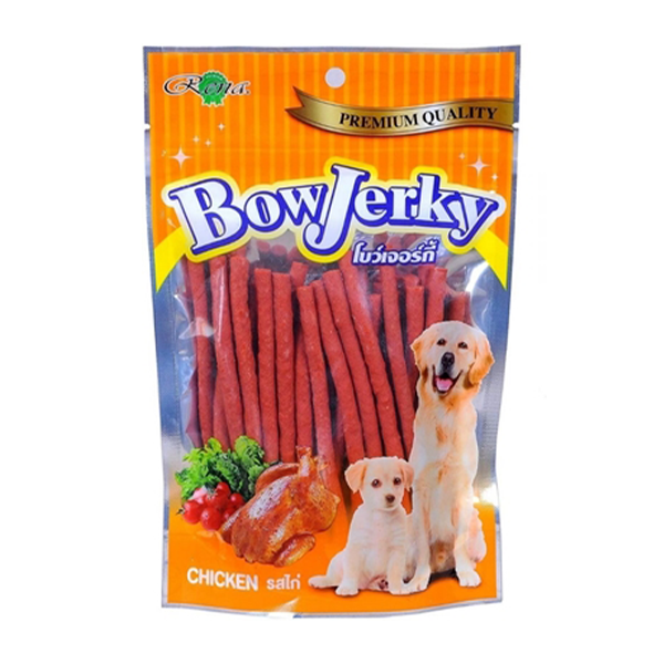 0006188_-rena-bowjerky-250-_400 تشویقی سگ با طعم مرغ BowJerky Dog Stick Treat With Chicken Flavor - تصویر 1