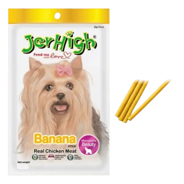2 تشويقی JerHigh سگ با طعم موز 70 گرمی - تصویر 1