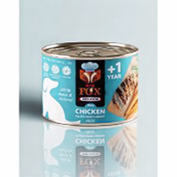 کنسرو سگ فاکس پته فیله مرغ و هویج 500 گرم Fox Chicken Fillet And carrot Pat