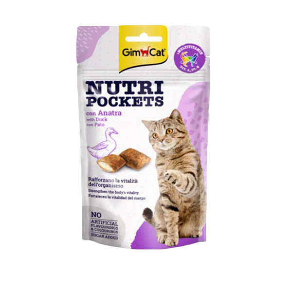 تشویقی مغزدار، مخصوص گربه، حاوی اردک، 60 گرمی، جیم کت gim cat