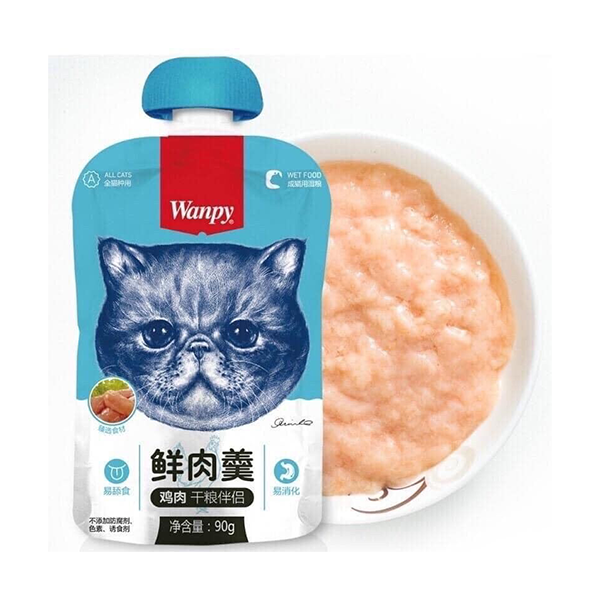 6 پودینگ گربه ونپی طعم مرغ 90 گرم Wanpy Pudding Chicken - تصویر 1