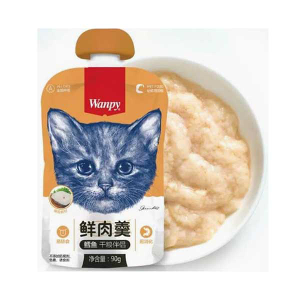 7 پودینگ بچه گربه کیتن ونپی طعم مرغ و ماهی کاد 90 گرم Wanpy Pudding Chicken & Codfish - تصویر 1