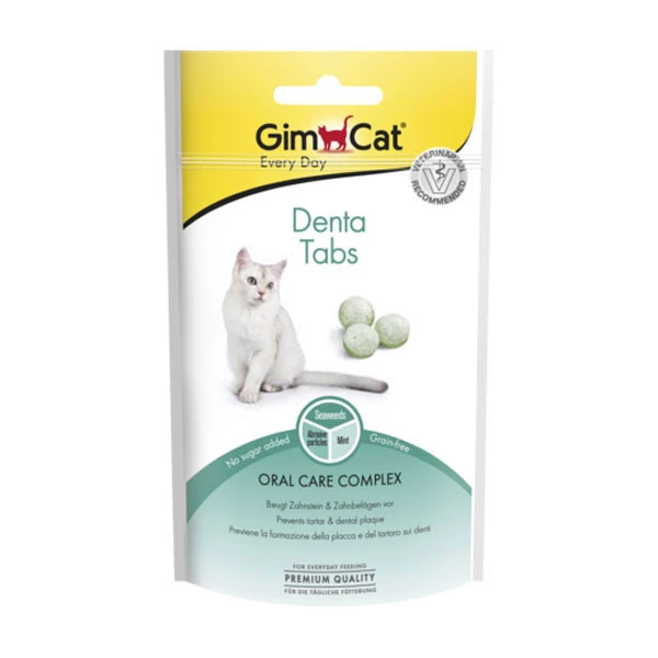 قرص مراقبت از دندان گربه جیم کت GimCat Denta Tabs وزن 40 گرم