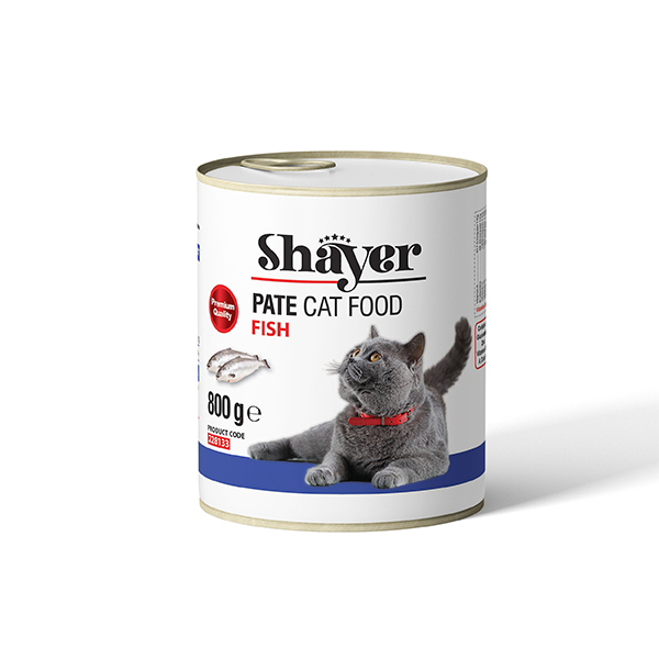Cat_Fish_800-g-01 کنسرو غذای گربه شایر shayer پته با طعم ماهی مدل Fish وزن 800 گرم - تصویر 1