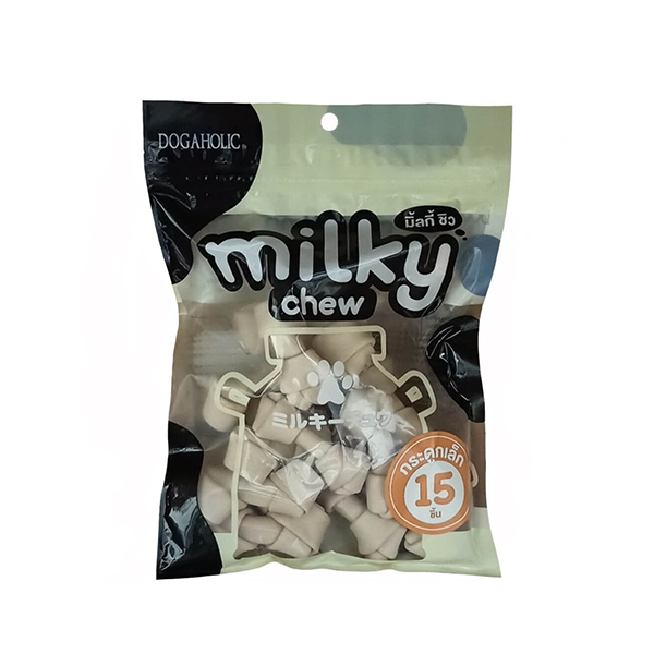 cJUcno-kQoB41JIM تشویقی سگ Dogaholic Milky Chew نرم مدل گره ای وزن 200 گرمی - تصویر 1