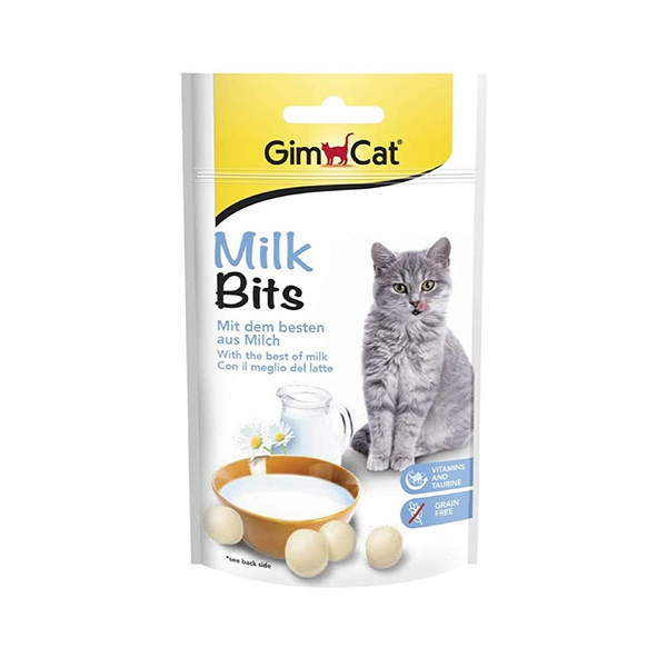 تشویقی توپی مولتی ویتامین گربه جیم کت طعم شیر 40 گرم gim cat (همراه با تایورین)
