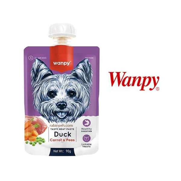 پودینگ سگ ونپی wanpy  طعم اردک و هویج 90 گرم