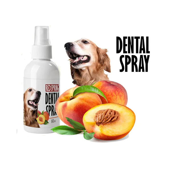 اسپری نانو دنتال رد اسپرینگ مخصوص سگ و گربه با عصاره هلو RedSpring Dental Spray with Peach for Cat and Dogs