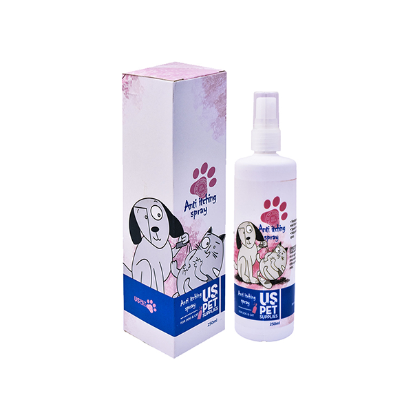 سپری ضد خارش یو اس پت حجم 250 میلیلیتر us pet