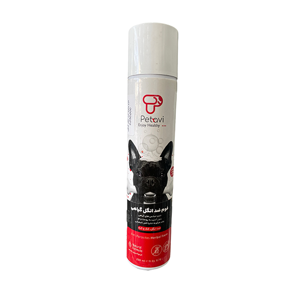 فوم ضد انگل گیاهی گربه و سگ ‌پتاوی ۲۰۰ میل petavi