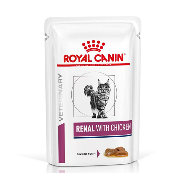 پوچ گربه رنال رویال کنین با طعم گوشت گاو Royal Canin Renal Beef