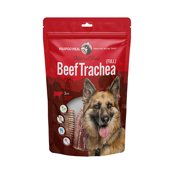 تشویقی نای کامل گاو، مخصوص سگ، 3 عددی، برند هاپومیل Haapoomeal, OX trachea Full, Dog treat