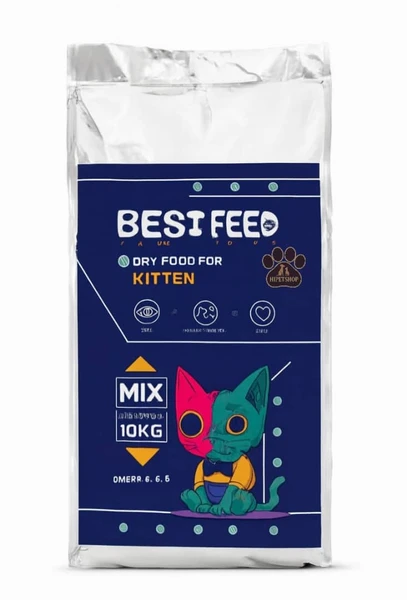 غذای خشک بچه‌گربه بست فید کیتن  10 کیلویی  – Best Feed