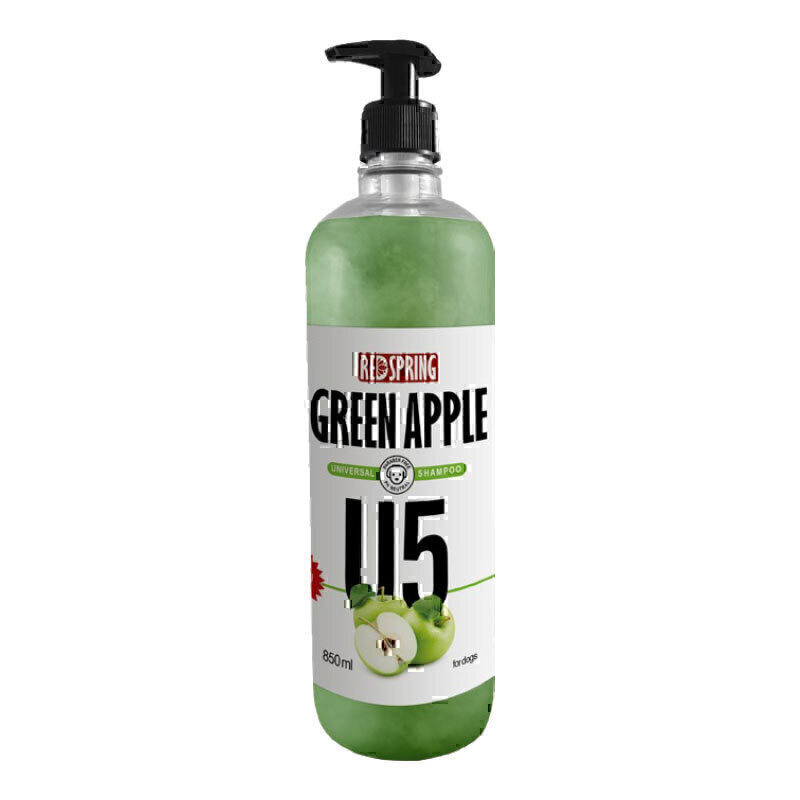 1fe414fdf01a4cd18d6b1f47fc86821a شامپو سگ U5 روزانه با رایحه سیب ترش رداسپرینگ Redspring Green Apple Universal Shampoo U5 حجم 850 میلی لیتر - تصویر 1