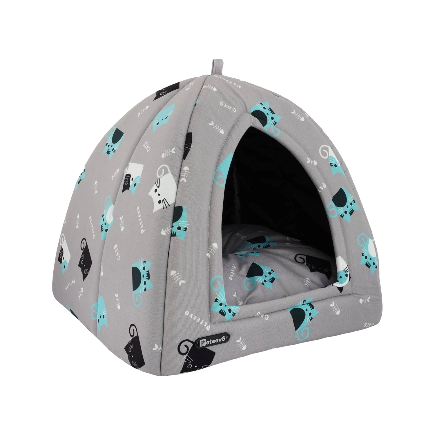 360698212010 لانه مثلثی حیوانات خانگی مدل STYLE MIA برند Peteevo پتیوو (طرح گربه ای) - تصویر 1