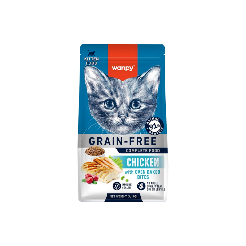 4f226959cbc44a9197c8ef751b843b6f غذای خشک بچه گربه ونپی با طعم مرغ Wanpy chicken Complete Kitten Food وزن 1 کیلوگرم فله - تصویر 1