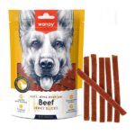 تشویقی رشته ای سگ ونپی با طعم گوشت گاو Wanpy Beef Jerky Slices وزن 100 گرم
