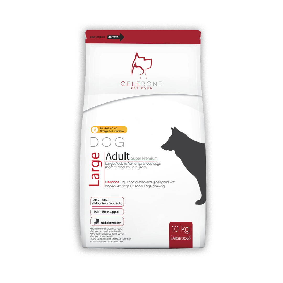 غذای خشک سگ بالغ، نژاد بزرگ، 10 کیلوگرمی، برند سلبن Celebone, Dog Dry Food, Large, Adult, 10kg