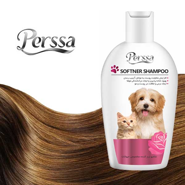Hair-keratin شامپو نرم کننده، مخصوص حیوانات، 500 میلی لیتر، برند پرسا Perssa, Pet Shampoo, Softener, 500ml - تصویر 1