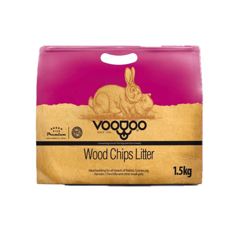 پوشال بستر جوندگان وودو مدل آنتی باکتریال وزن 1.5 کیلوگرم voodoo