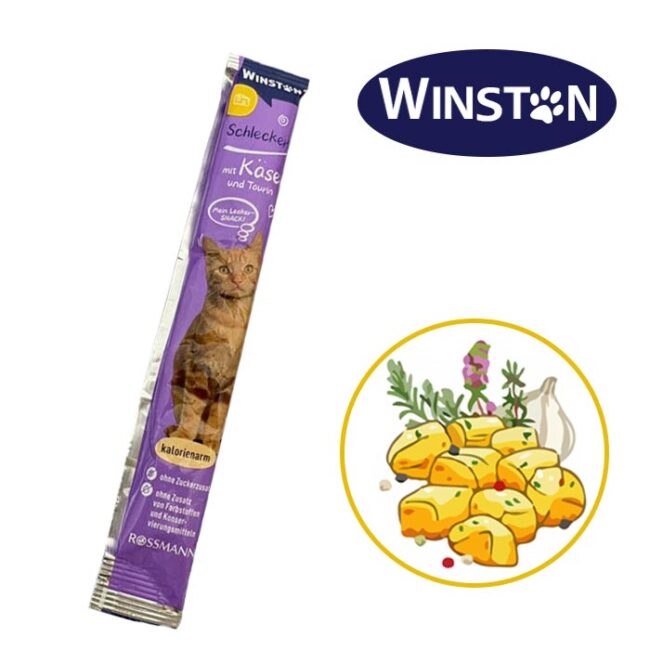 بستنی گربه وینستون طعم پنیر 1عددی Rossmann Winston with rind katzengras 15gr