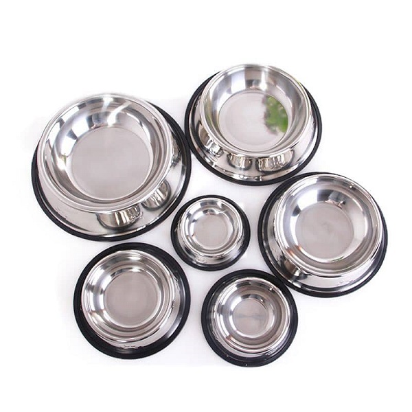 ظرف آب و غذای استیل، سگ و گربه، سایز 1 Staninless steel