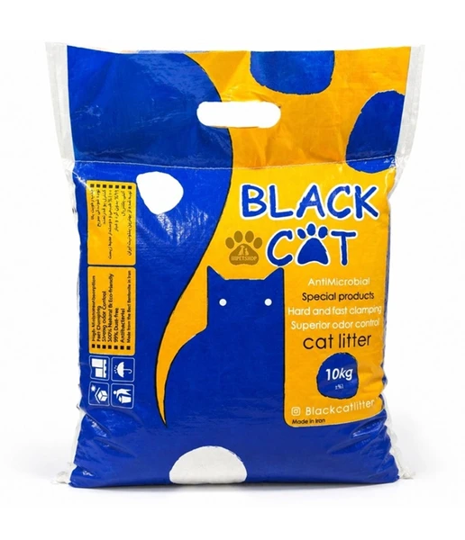 خاک گربه کربن‌دار بلک کت Black Cat Carbon-Infused Bentonite Cat Litter – 10kg