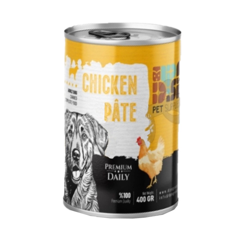 کنسرو پته پریمیوم دی پی اس سگ طعم مرغ DPS for dog premium chicken 400g
