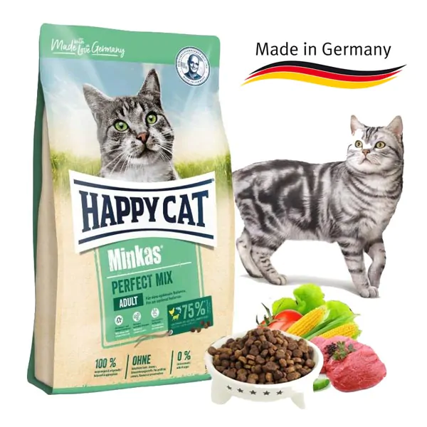 غذای خشک گربه هپی کت مینکاس پرفکت میکس Happy Cat Minkas Perfect Mix 10kg