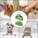 برس حمام مخزن دار مخصوص سگ و گربه مدل لیمو Cat & dog Bath Brush Hair - تصویر 4