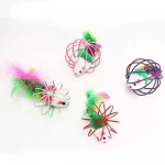 اسباب بازی گربه موش در قفس فلزی محکم Shape Cage With Little Mouse - تصویر 2