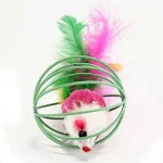 اسباب بازی گربه موش در قفس فلزی محکم Shape Cage With Little Mouse - تصویر 4