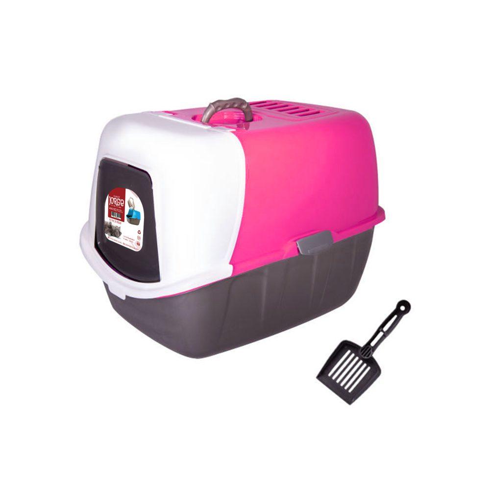 ظرف خاک مسقف گربه جورج سایز بزرگ + بیلچه رایگان Jorge Cat Litter Tray with Scope