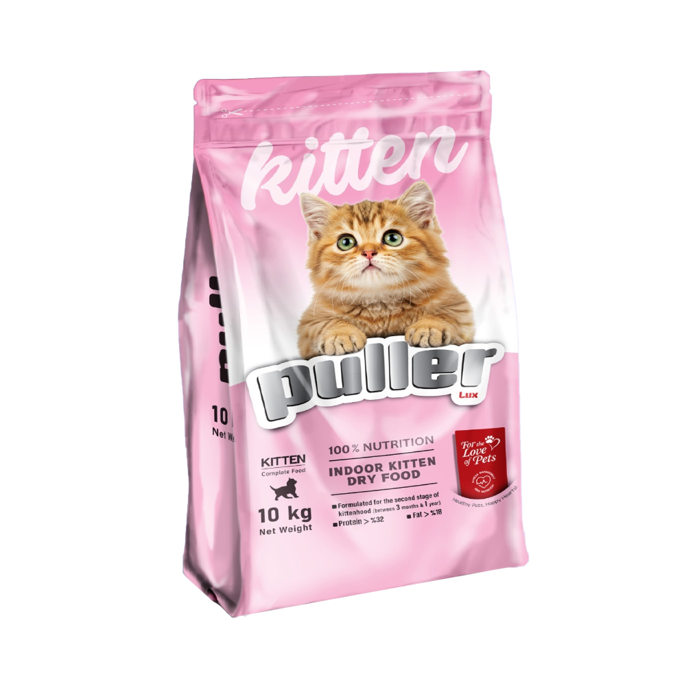 غذای خشک بچه گربه پولر Puller Indoor Kitten Dry Food وزن 10 کیلوگرم