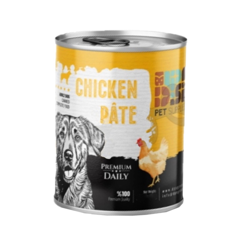 کنسرو پته پریمیوم دی پی اس سگ طعم مرغ DPS for premium dog chicken 800g