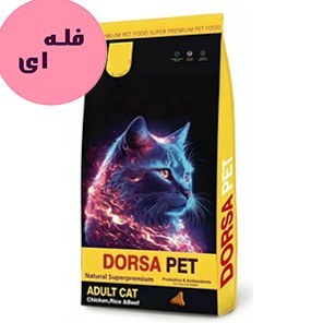 غذا خشک گربه بالغ درسا پت Dorsa Pet طعم مرغ و بیف وزن 2 کیلوگرم فله