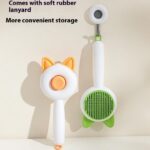 برس با دکمه تخلیه مو سگ و گربه مدل گوش CAT EAR HAIR removal needle Comb - تصویر 2