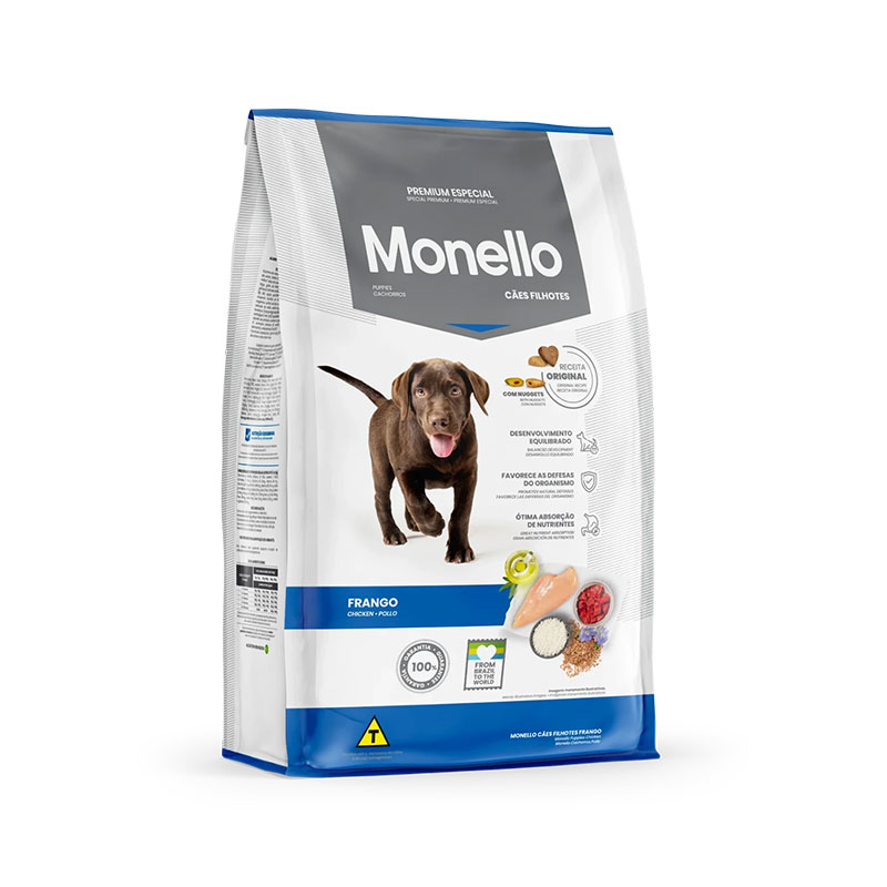 غذای خشک توله سگ مونلو با طعم مرغ، گوشت و برنج Monello Puppy Premium Special وزن 15 کیلوگرم