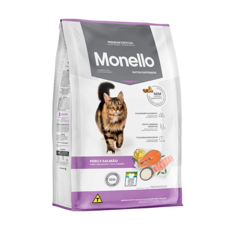 غذای خشک گربه عقیم شده مونلو با طعم بوقلمون و ماهی سالمون Monello Sterilised وزن 10 کیلوگرم