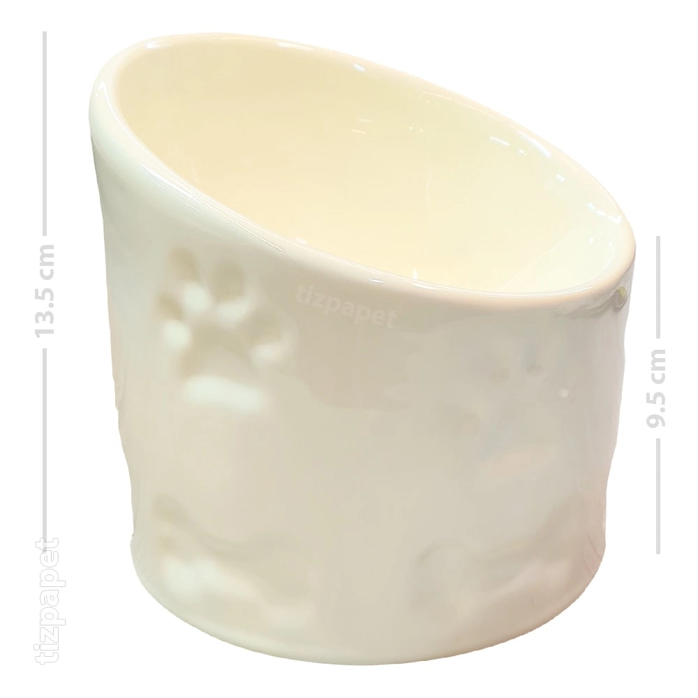 ظرف غذای سگ و گربه شیب دار سرامیکی پایه بلند coco pet Ceramic dish for Cats & Dogs