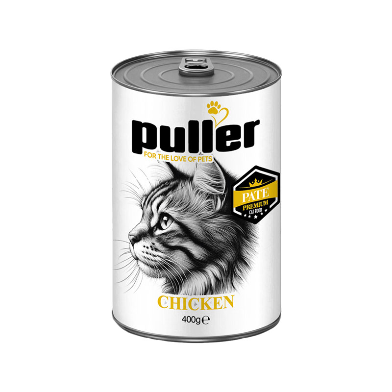 کنسرو غذای گربه پولر با طعم مرغ Puller Premium وزن 4۰۰ گرم