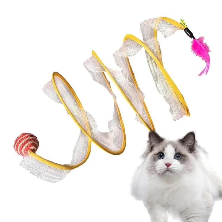 تونل فنری دو سر عروسک دار تعاملی گربه Cat Tunnel Pw tools برکو