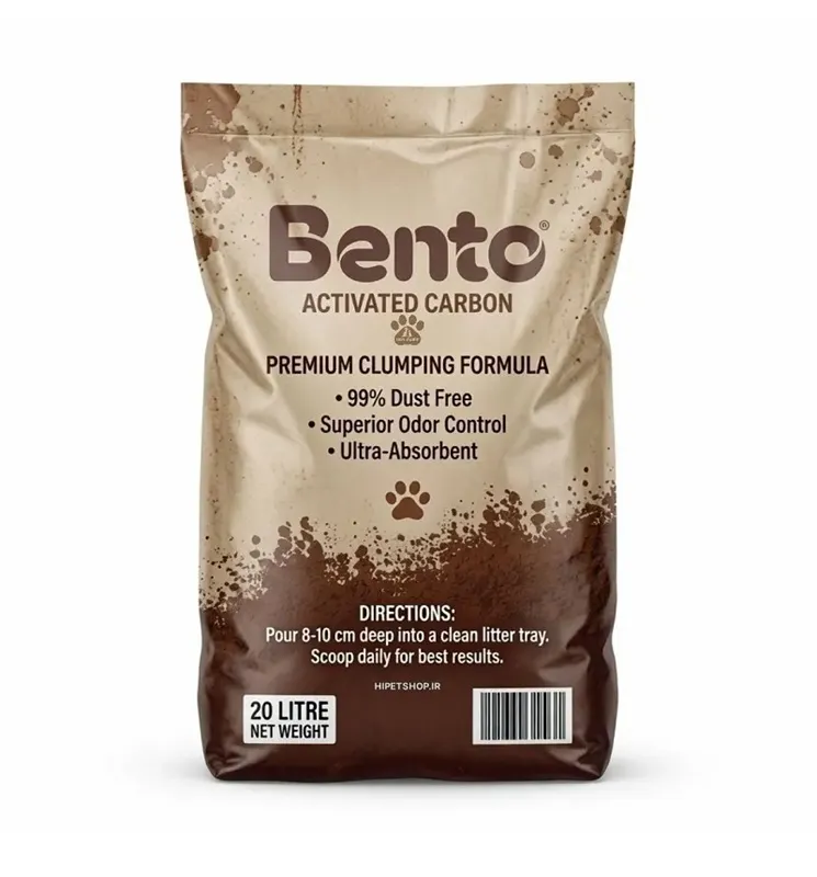 خاک گربه بنتو | بنتونیت سفید طبیعی ۲۰ لیتری Bento Natural White Bentonite Cat Litter 20L
