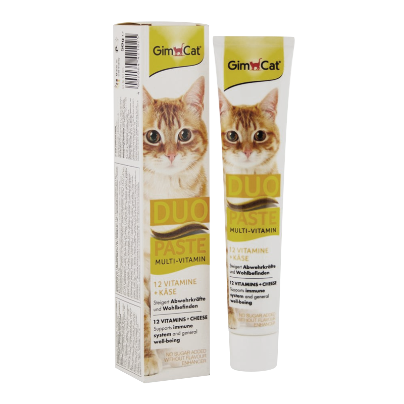 خمیر مالت و مولتی ویتامین گربه با طعم پنیر جیم کت GimCat Due Paste وزن 50 گرم